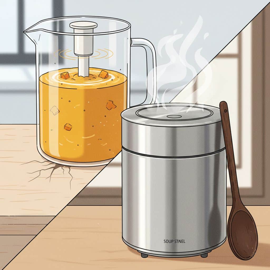 Suppenkocher Glas oder Edelstahl